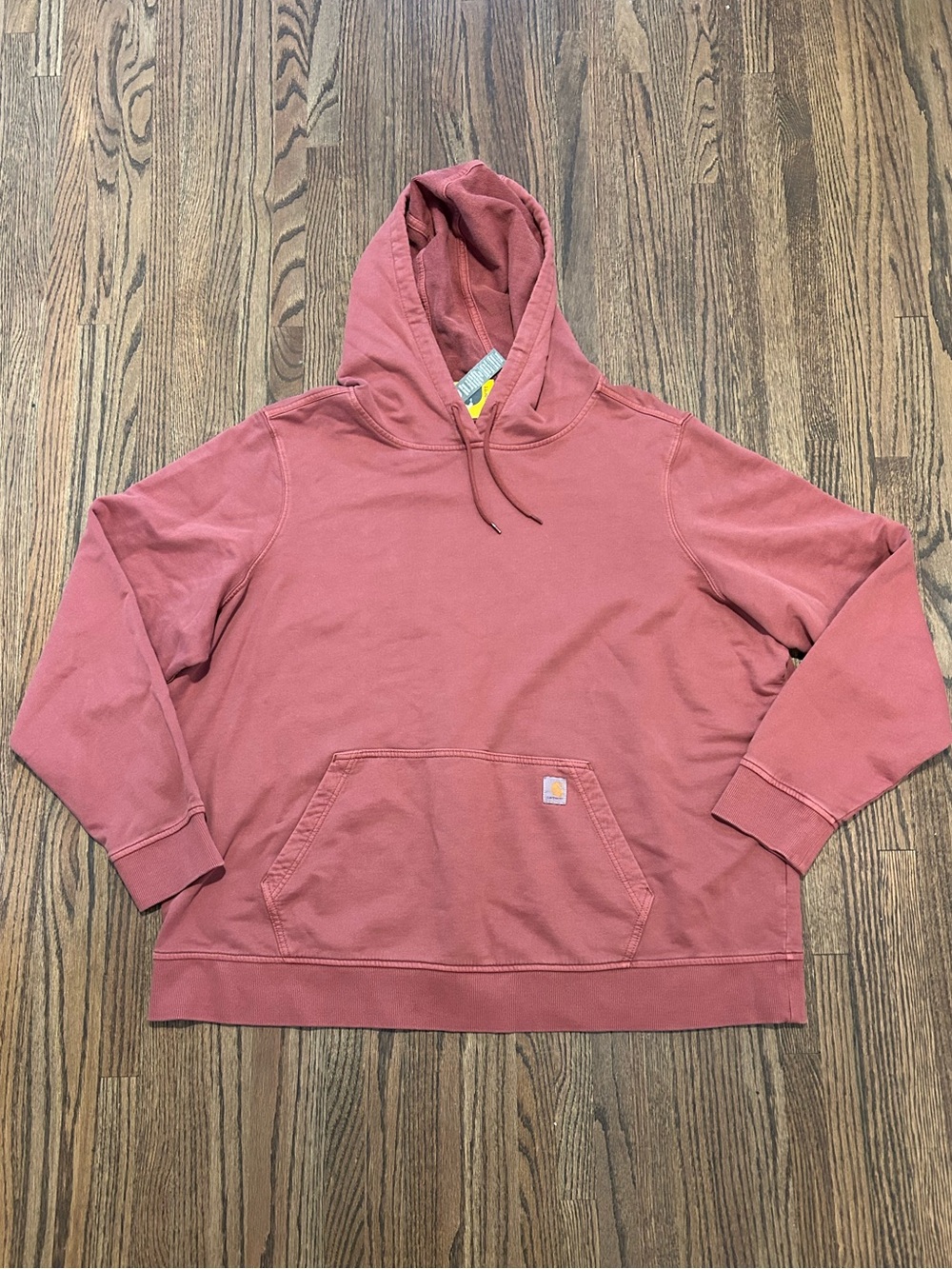 Carhartt Women’s 2X Relaxed Fit Garment Dyed Hoodie French Terry Rose